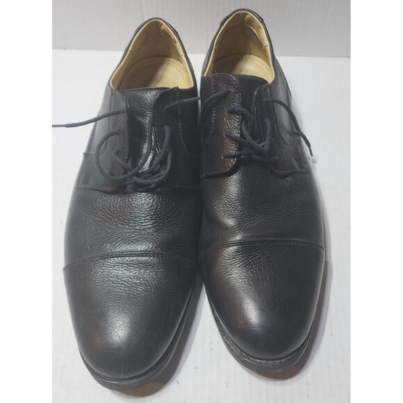 Belvedere Duke Leather Lace Up Cap Toe Oxford Black Derby Men's Shoes Size 13 D - Picture 11 of 12